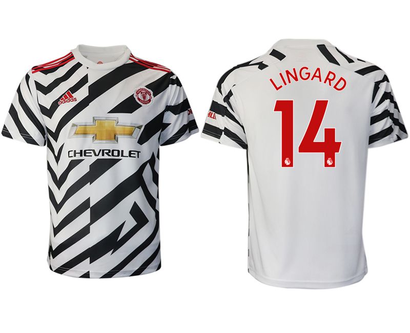 Men 2020-2021 club Manchester United away aaa version #14 white Soccer Jerseys